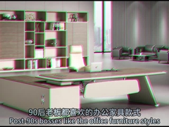 Mobili da ufficio in stile classico in forma di L