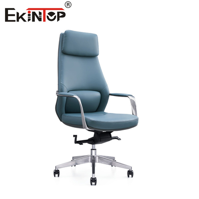 Sedie in pelle PU blu elegante e elegante per un'estetica di ufficio impressionante
