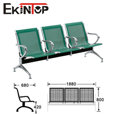 Sedia verde di acciaio inossidabile 3 Seater per la scuola dell'aeroporto della clinica