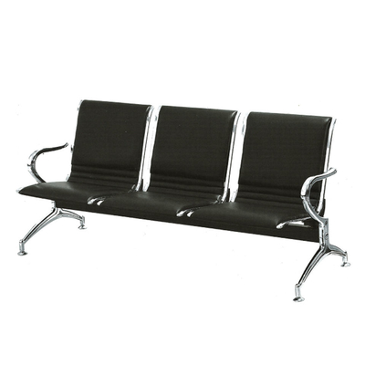 La polvere aspettante della sedia di 3 Seater ha ricoperto il materiale d'acciaio per la scuola pubblica dell'aeroporto