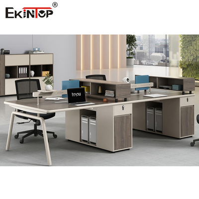 OEM di cucitura senza cuciture del cubicolo dell'ufficio di colore di legno della stazione di lavoro due