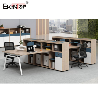 OEM di cucitura senza cuciture del cubicolo dell'ufficio di colore di legno della stazione di lavoro due