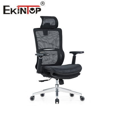 Mesh Ergonomic Swivel Office Chair pieno nero con materiale di nylon