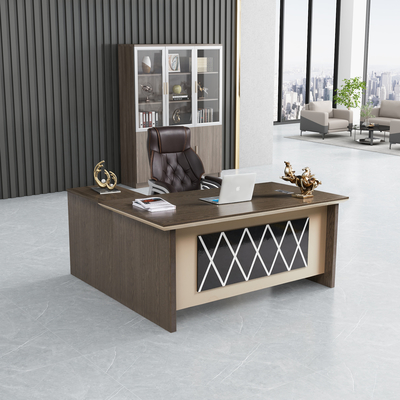 Retro scrivania di stile con il materiale di legno del MDF di stoccaggio con l'OEM laterale del Governo