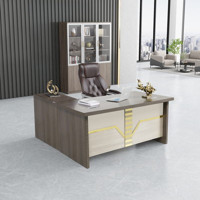 Tavolo da lavoro esecutivo moderno in legno di lusso allungabile per Boss Office ODM