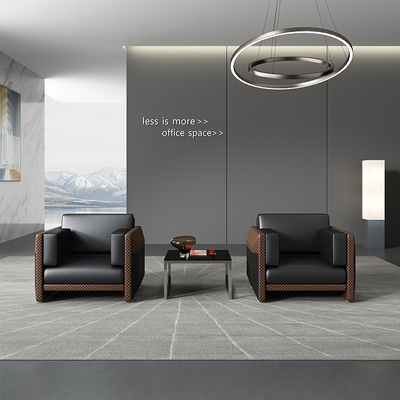 ODM dell'OEM di cuoio nero di ricezione di Sofa Modular For Company Business dell'ufficio