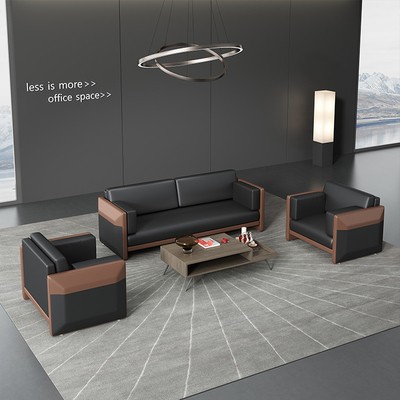 ODM dell'OEM di cuoio nero di ricezione di Sofa Modular For Company Business dell'ufficio