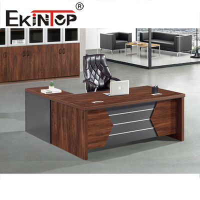 Top impiallacciato in legno Mobili per ufficio direzionale Scrivania da ufficio BOSS in legno di lusso