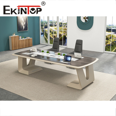 Tavolo da conferenza per ufficio personalizzato Noce impermeabile / Colore teak
