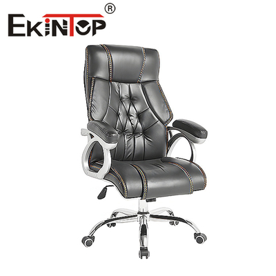 Sedie in pelle girevoli di lusso con braccioli con schienale alto Sedia da ufficio ergonomica