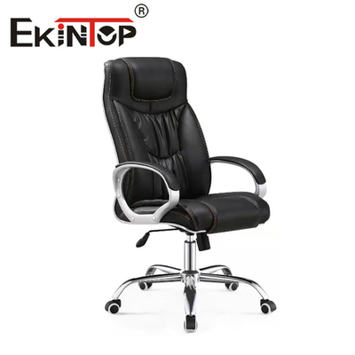 Sedia ergonomica di lusso in pelle PU per ufficio commerciale con schienale alto