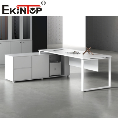 Mobili da ufficio moderni in legno Top Executive Scrivania da ufficio allungabile per computer