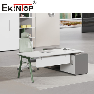 Mobilia di legno a forma di L moderna di Executive Desk Office del responsabile del ferro della scrivania