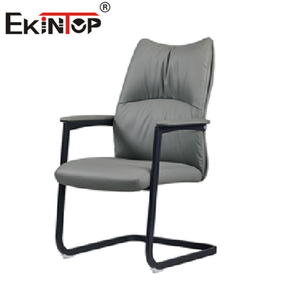 Poltrona ergonomica direzionale in pelle gialla per interni