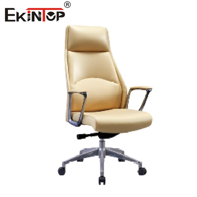 Regolatore di cuoio blu ergonomico di altezza della sedia dell'ufficio esecutivo