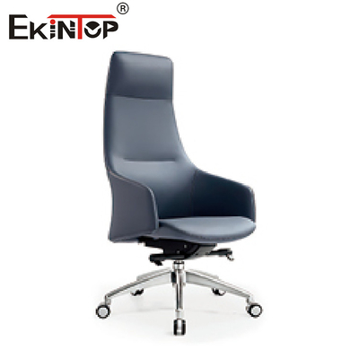 Regolatore di cuoio blu ergonomico di altezza della sedia dell'ufficio esecutivo