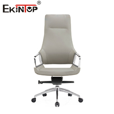 Regolatore di cuoio blu ergonomico di altezza della sedia dell'ufficio esecutivo