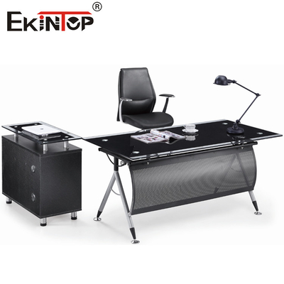 Modern Rectangle Executive Glass Desk Office Computer Desk Mobili