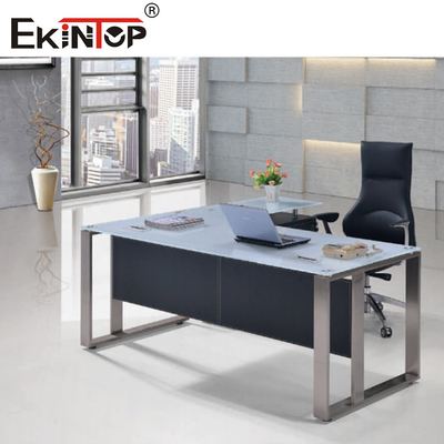 SGS Executive Glass Office Desk Corner Table Arredamento per la casa