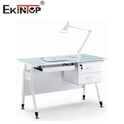 Personal Home Small Glass Office Desktop Laptop con scrivania rettangolare