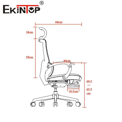 Poltrona anti-esplosione a maglia di ufficio Flip-up Armrest Nylon Back