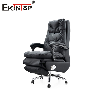Sedile da ufficio reclinante in pelle originale classica per ambienti professionali