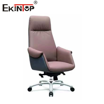 Poltrona da ufficio in pelle girevole ergonomica in PU per interni con schiena alta ODM