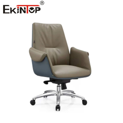 Poltrona da ufficio in pelle girevole ergonomica in PU per interni con schiena alta ODM