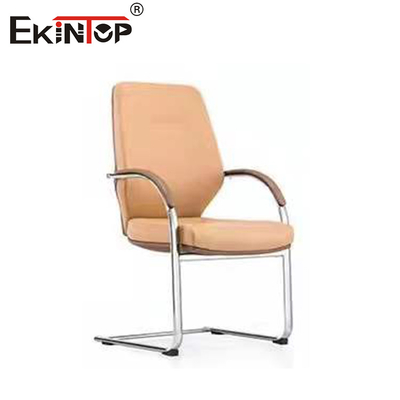 Sedia da ufficio in pelle regolabile in altezza con braccioli 320 mm base cromata