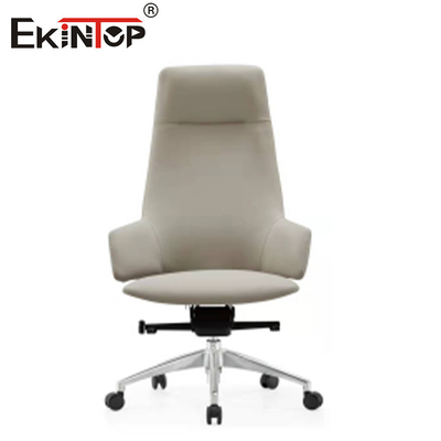 Sedie da ufficio ergonomiche con braccioli in pelle e ruote