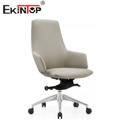 Sedie da ufficio ergonomiche con braccioli in pelle e ruote