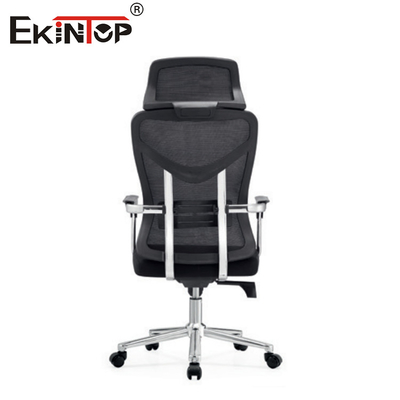 Sedie da ufficio ergonomiche con poggiatesta e gambe metalliche in tessuto a maglia