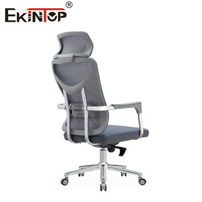 Sedie da ufficio ergonomiche con poggiatesta e gambe metalliche in tessuto a maglia