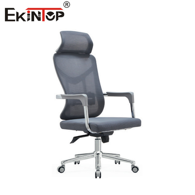 Sedie da ufficio ergonomiche con poggiatesta e gambe metalliche in tessuto a maglia