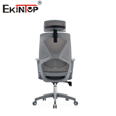 Poltrona da ufficio a maglia ergonomica grigio con braccioli in PP 10 anni di garanzia