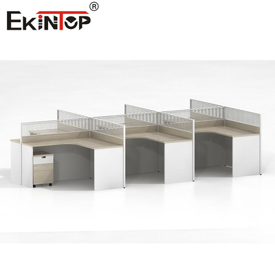 Appartamento per impiegati in stile moderno Office Workstation Computer Desk con armadietto per la conservazione