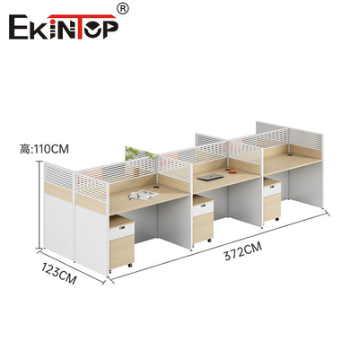 Stazione di lavoro modulare in stile moderno con armadietto di stoccaggio del materiale in legno