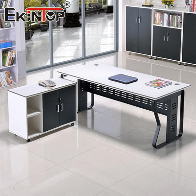 Tavolo per ufficio in legno personalizzato Tavolo per ufficio in legno modello moderno Tavolo a forma di L