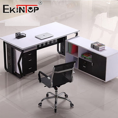 Modern Office Desk Tavolo a forma di L Tavolo da angolo in legno personalizzabile