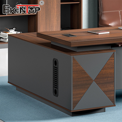 Classico Stile Noce Ufficio Executivo Scrivania Grande Scrivania Con cassetti