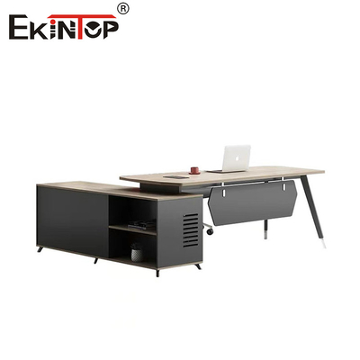 Modern Office Desk Computer Desk Materiale legno scrivania esecutiva con superficie di carta finita