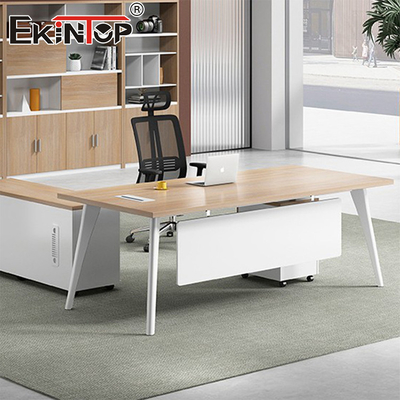 Tavole da ufficio personalizzate in legno in forma di L Tavola moderna mobili da scrivania modulari