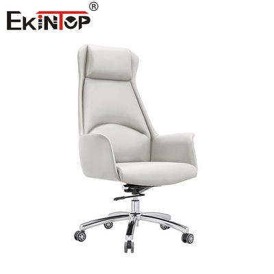 Poltrone in cuoio in PU bianco di stile moderno Poltrone da ufficio commerciali