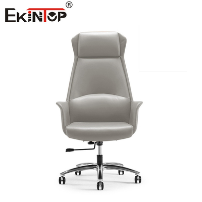 Comodo sedile da ufficio in pelle marrone in stile classico mobili ergonomico sedile da disegno
