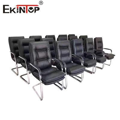Sedie da ufficio in pelle nera ergonomiche e moderne