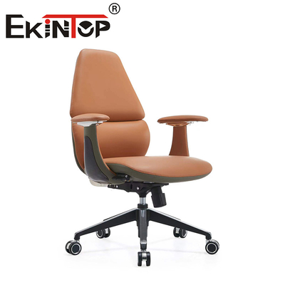 Sedie da ufficio ergonomiche girevoli Sedie da club in pelle con appoggio regolabile