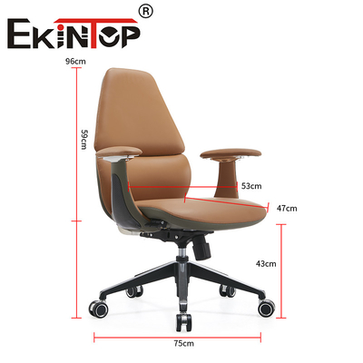 Sedie da ufficio ergonomiche girevoli Sedie da club in pelle con appoggio regolabile