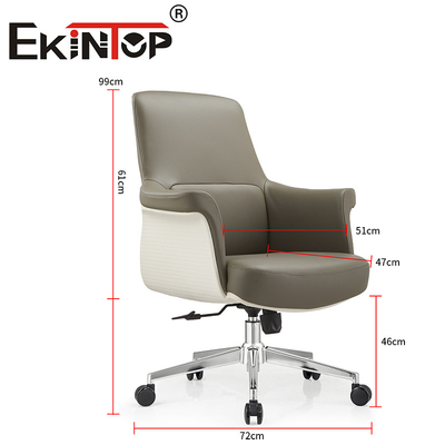 Sedie in pelle mobili da ufficio regolabili design ergonomico girante Sedie in pelle vegetariana