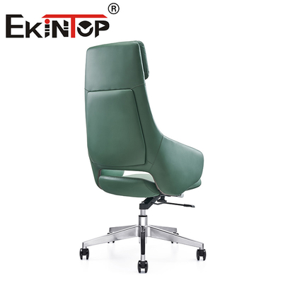 Sedia da ufficio di lusso regolabile per gestori Sedia giratoria ergonomica in pelle vegana