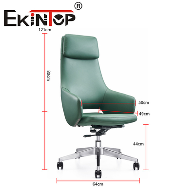 Sedia da ufficio di lusso regolabile per gestori Sedia giratoria ergonomica in pelle vegana